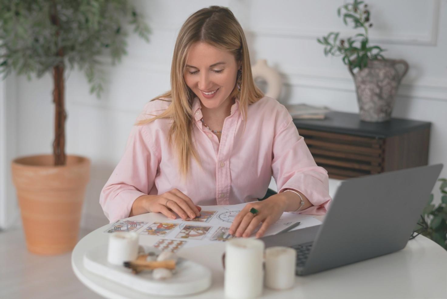 Financial planning workspace with budgeting tools and documents